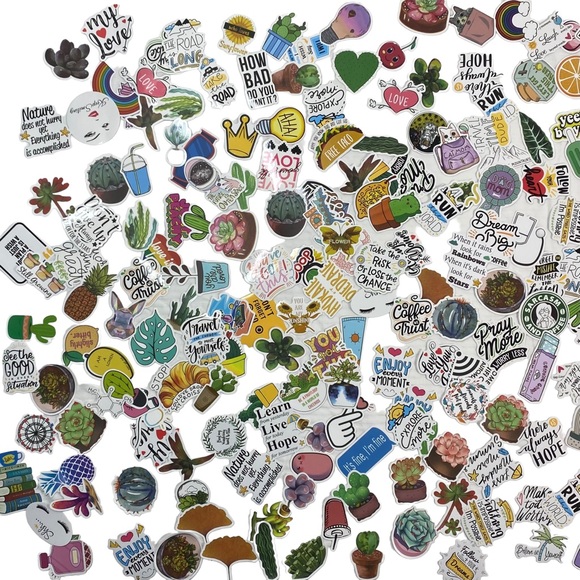 300 Pieces Assorted Waterproof Stickers for Laptops, Water Bottles, Journals… - Picture 2 of 6